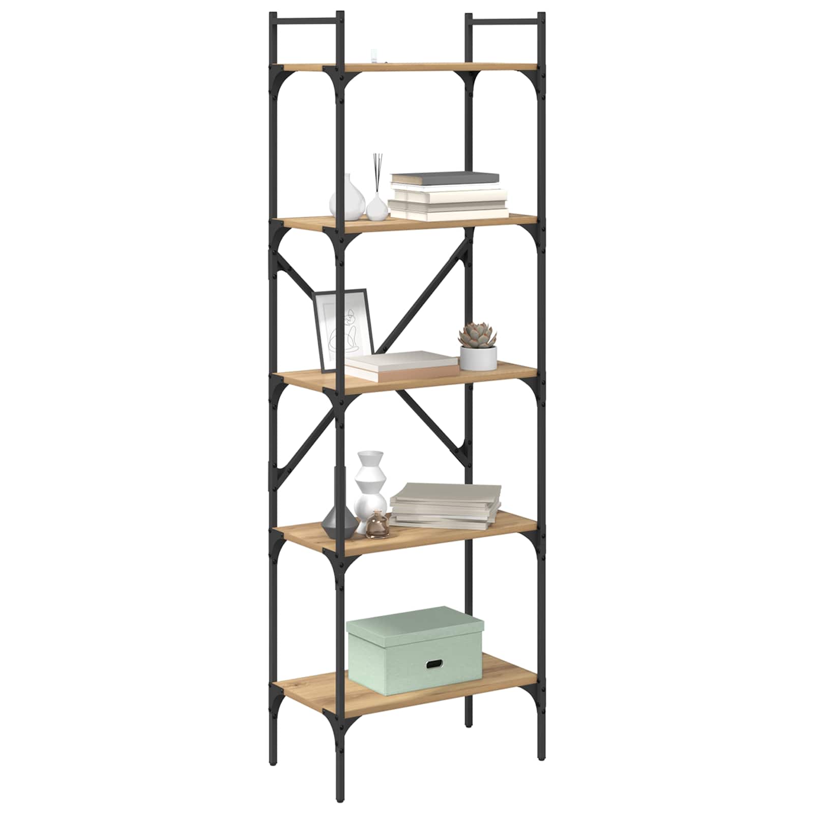 Libreria 5 livelli 56 x 32 x 174 cm Legno multistrato | homemem39