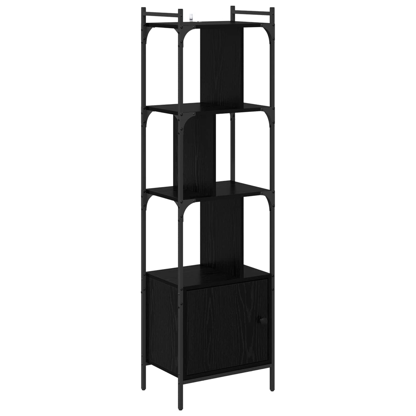 Libreria Rovere Nero 44,5 x 30 x 154,5 cm Legno multistrato | homemem39