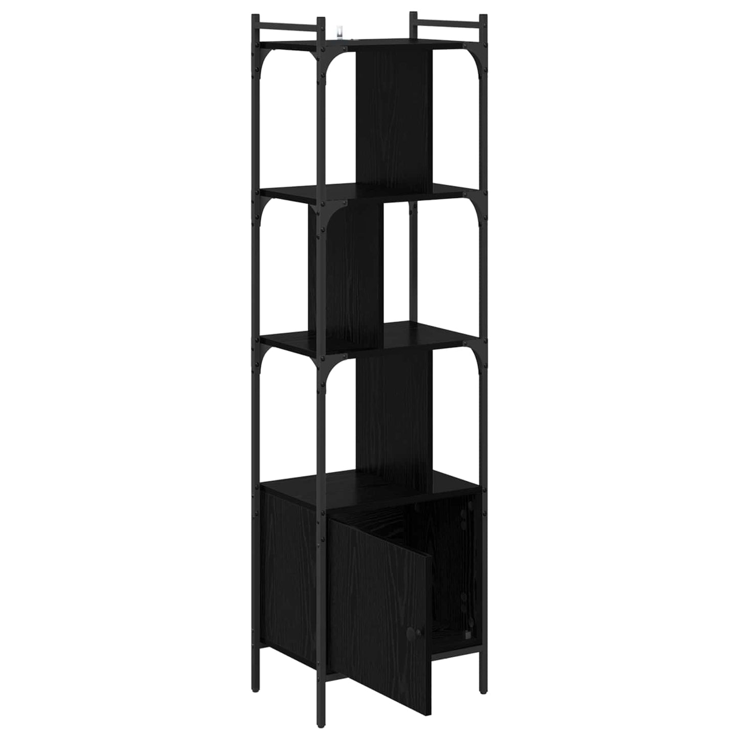 Libreria Rovere Nero 44,5 x 30 x 154,5 cm Legno multistrato | homemem39