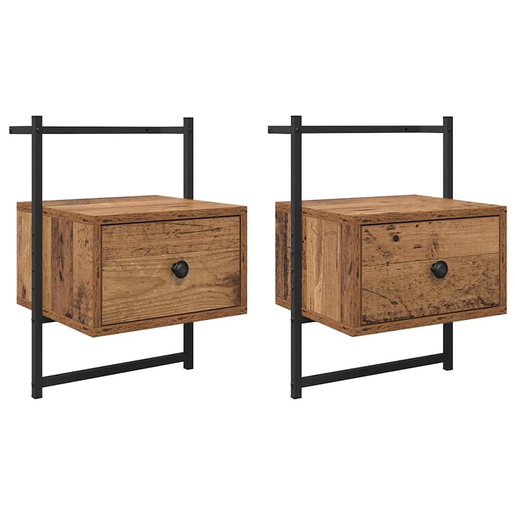Armadio da Notte 2 pz Legno vecchio 35 x 30 x 51 cm | homemem39