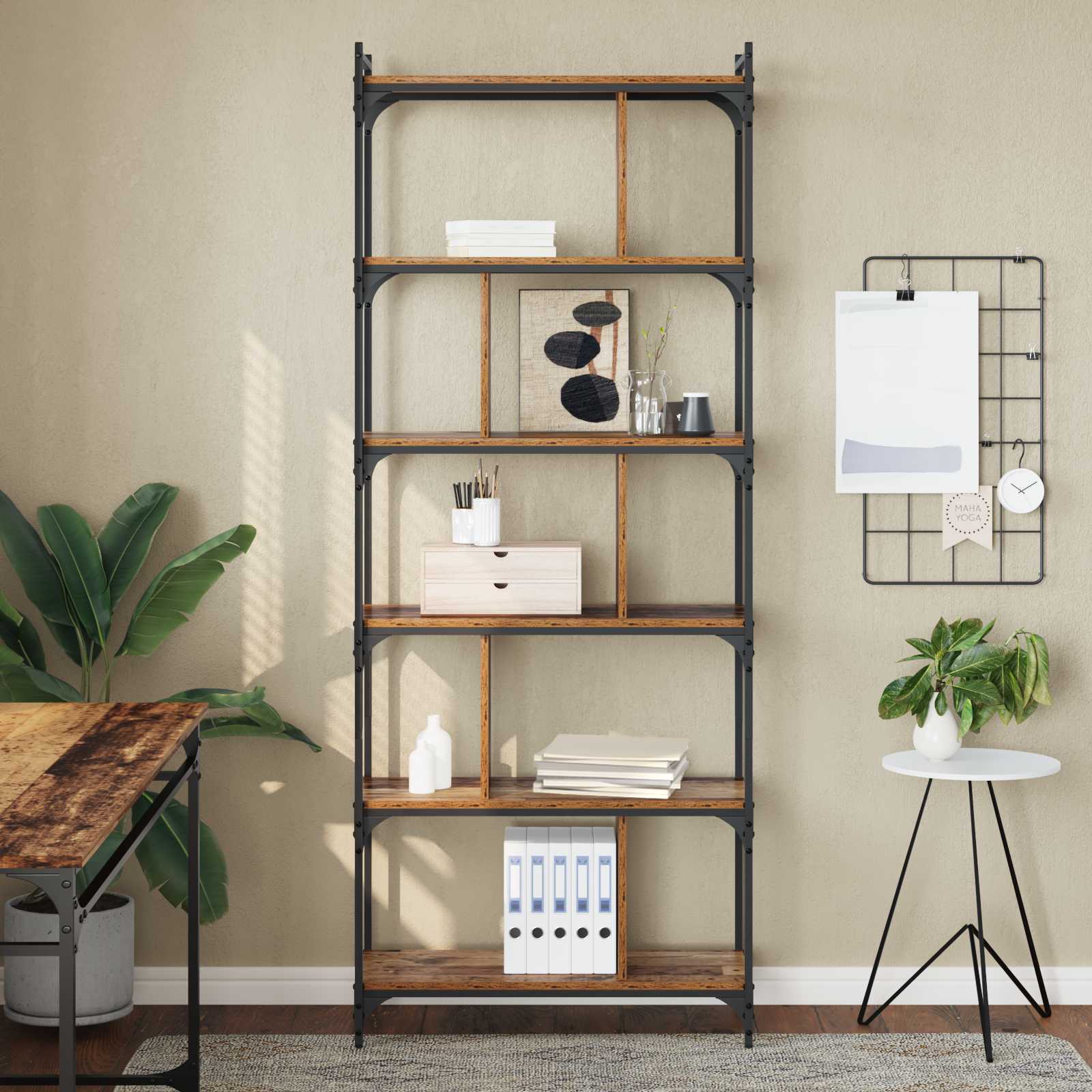 Libreria Legno vecchio 76 x 32 x 192 cm Legno multistrato | homemem39