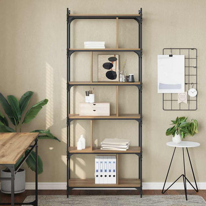 Libreria rovere artigianale 76 x 32 x 192 cm Legno multistrato