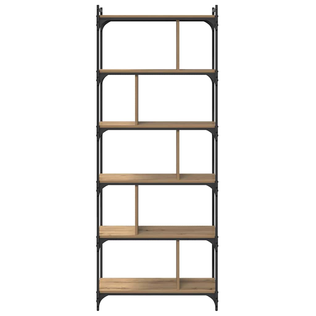 Libreria rovere artigianale 76 x 32 x 192 cm Legno multistrato