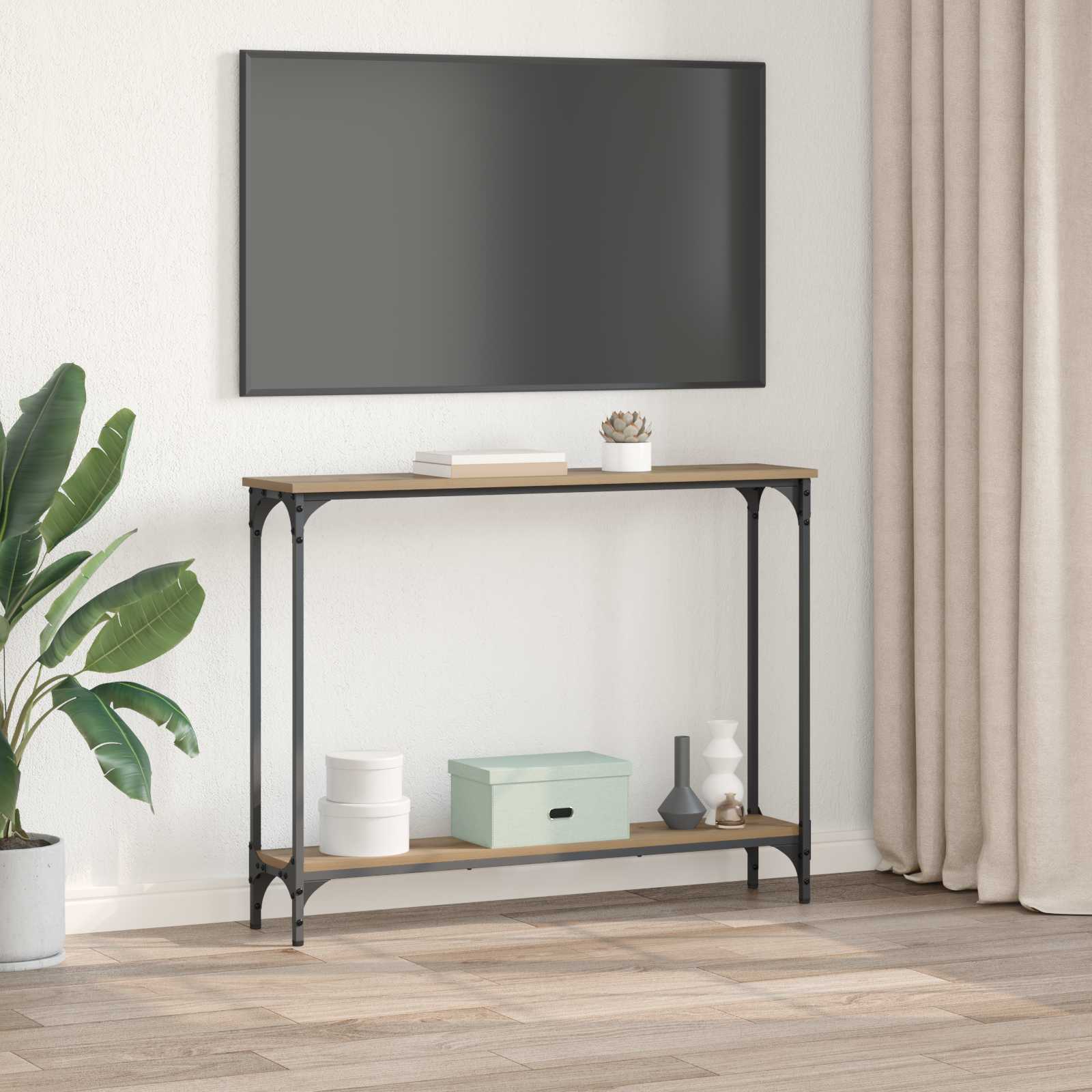 Tavolo consolle Rovere artigianale 100 x 22,5 x 75 cm | homemem39