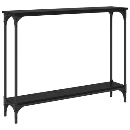 Tavolo consolle con lo scaffale Rovere Nero 100 x 22,5 x 75 cm | homemem39