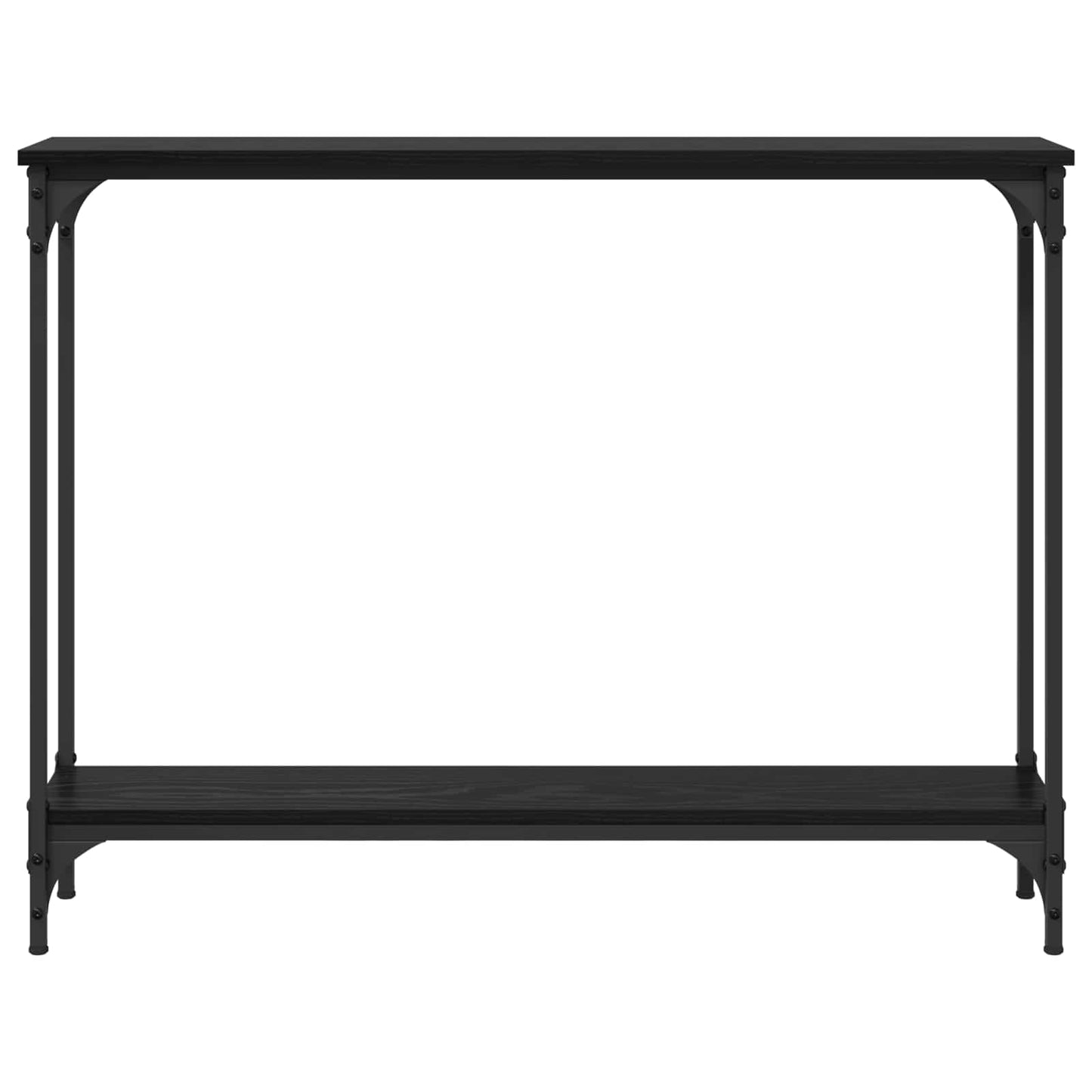 Tavolo consolle con lo scaffale Rovere Nero 100 x 22,5 x 75 cm | homemem39