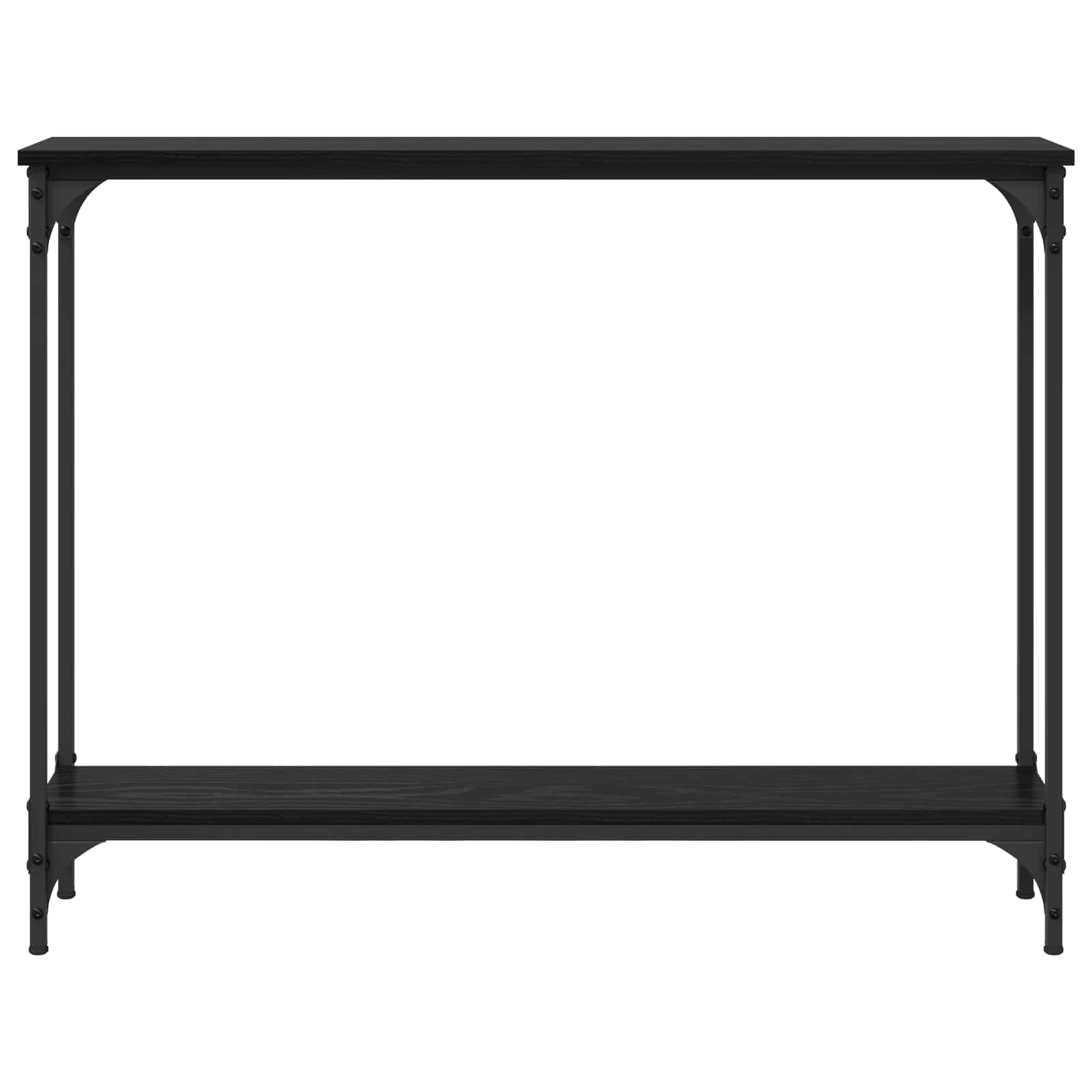 Tavolo consolle con lo scaffale Rovere Nero 100 x 22,5 x 75 cm | homemem39