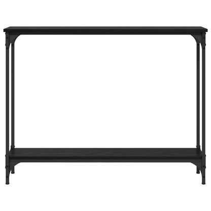 Tavolo consolle con lo scaffale Rovere Nero 100 x 22,5 x 75 cm | homemem39