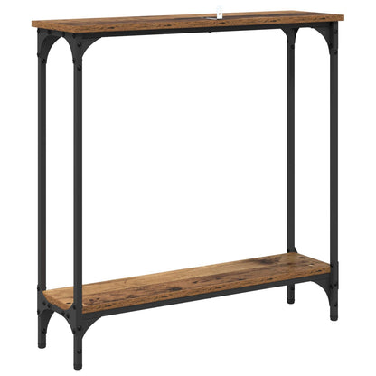Tavolo consolle con lo scaffale Legno vecchio 75 x 22,5 x 75 cm | homemem39
