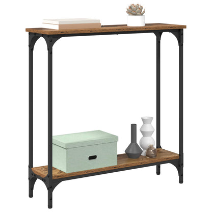 Tavolo consolle con lo scaffale Legno vecchio 75 x 22,5 x 75 cm | homemem39