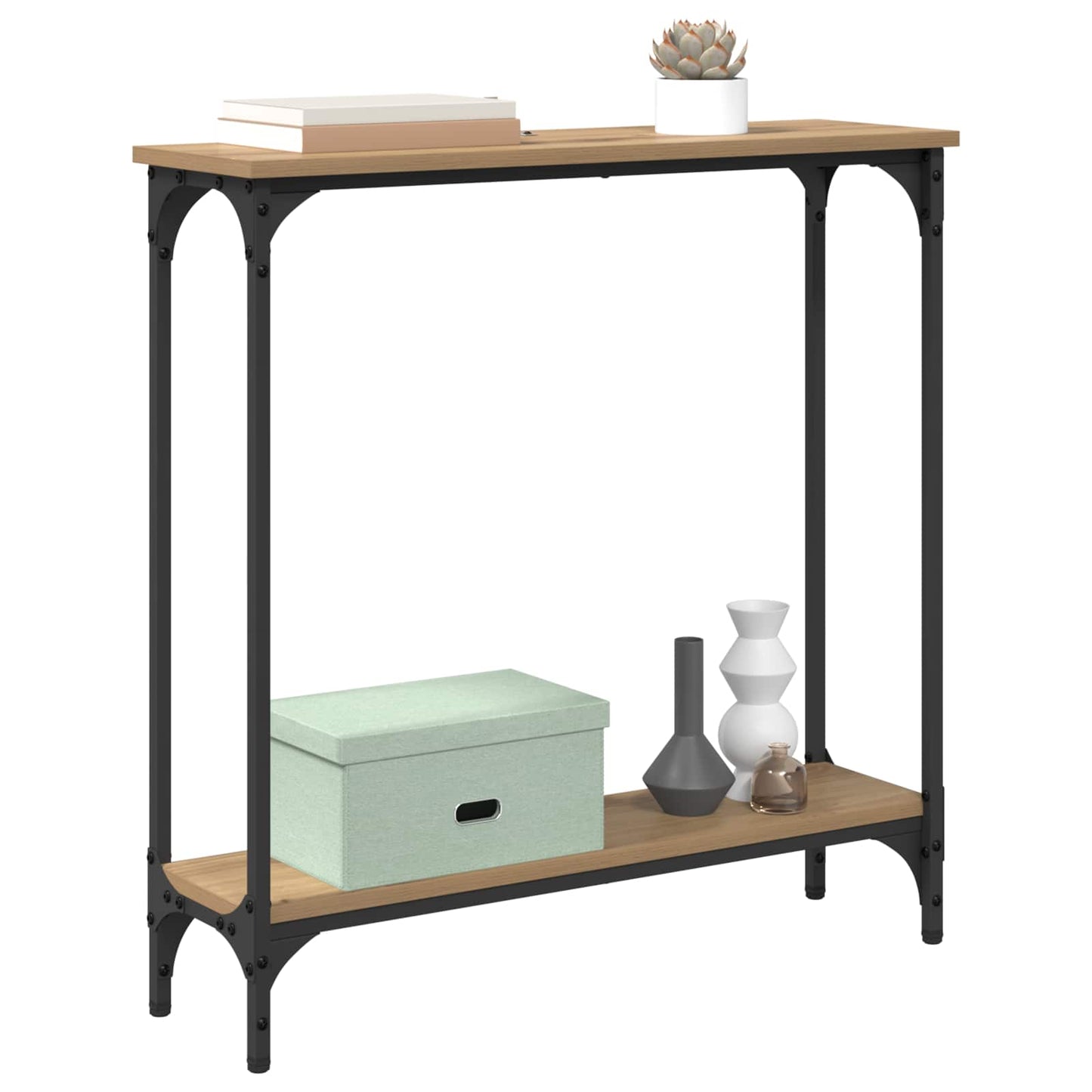 Tavolo consolle Rovere artigianale 75 x 22,5 x 75 cm | homemem39