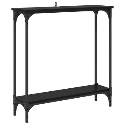 Tavolo consolle Rovere Nero 75 x 22,5 x 75 cm Legno multistrato | homemem39