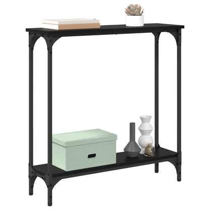 Tavolo consolle Rovere Nero 75 x 22,5 x 75 cm Legno multistrato | homemem39