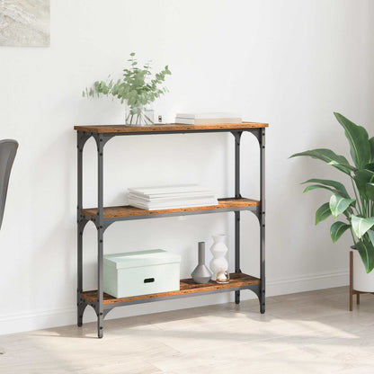 Tavolo consolle con lo scaffale Legno vecchio 75 x 22,5 x 75 cm | homemem39