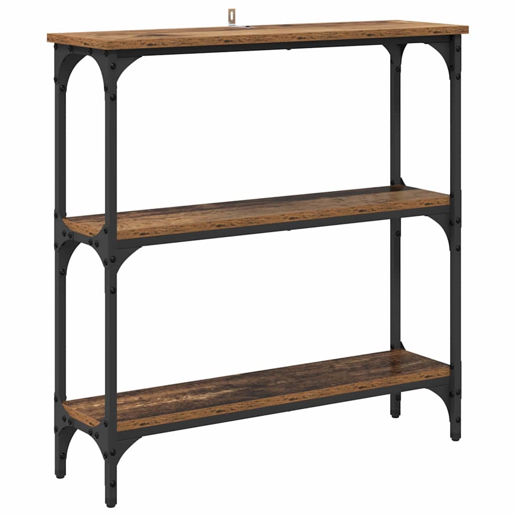 Tavolo consolle con lo scaffale Legno vecchio 75 x 22.5 x 75 cm