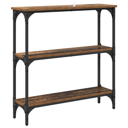 Tavolo consolle con lo scaffale Legno vecchio 75 x 22.5 x 75 cm