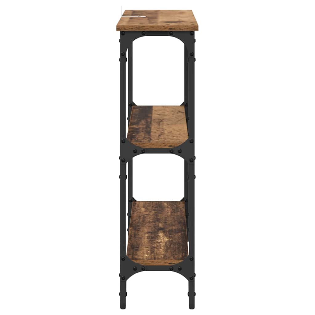 Tavolo consolle con lo scaffale Legno vecchio 75 x 22.5 x 75 cm