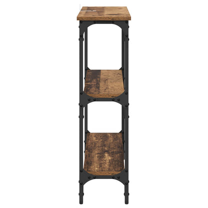 Tavolo consolle con lo scaffale Legno vecchio 75 x 22,5 x 75 cm | homemem39