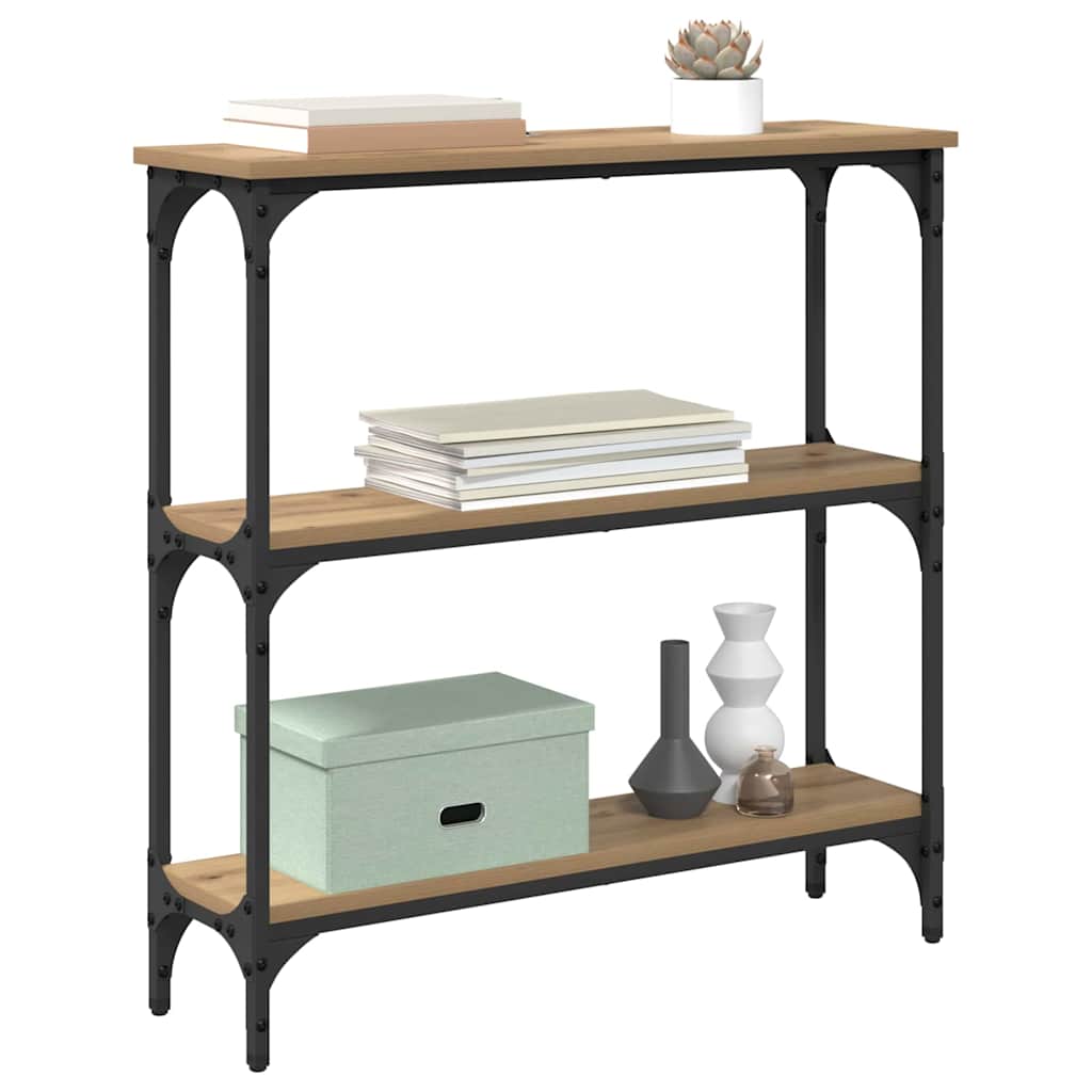 Tavolo consolle rovere artigianale 75 x 22.5 x 75 cm