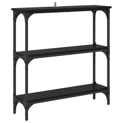 Tavolo consolle Rovere Nero 75 x 22,5 x 75 cm Legno multistrato | homemem39