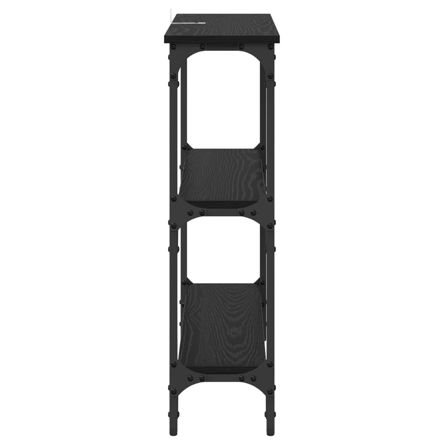 Tavolo consolle Rovere Nero 75 x 22,5 x 75 cm Legno multistrato | homemem39
