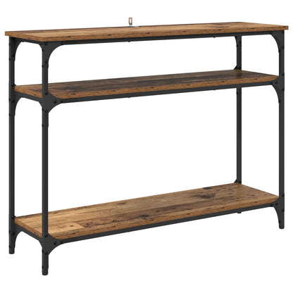 Tavolo consolle con lo scaffale Legno vecchio 100 x 29 x 75 cm | homemem39