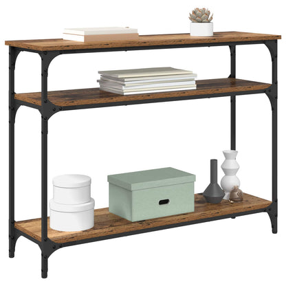 Tavolo consolle con lo scaffale Legno vecchio 100 x 29 x 75 cm | homemem39