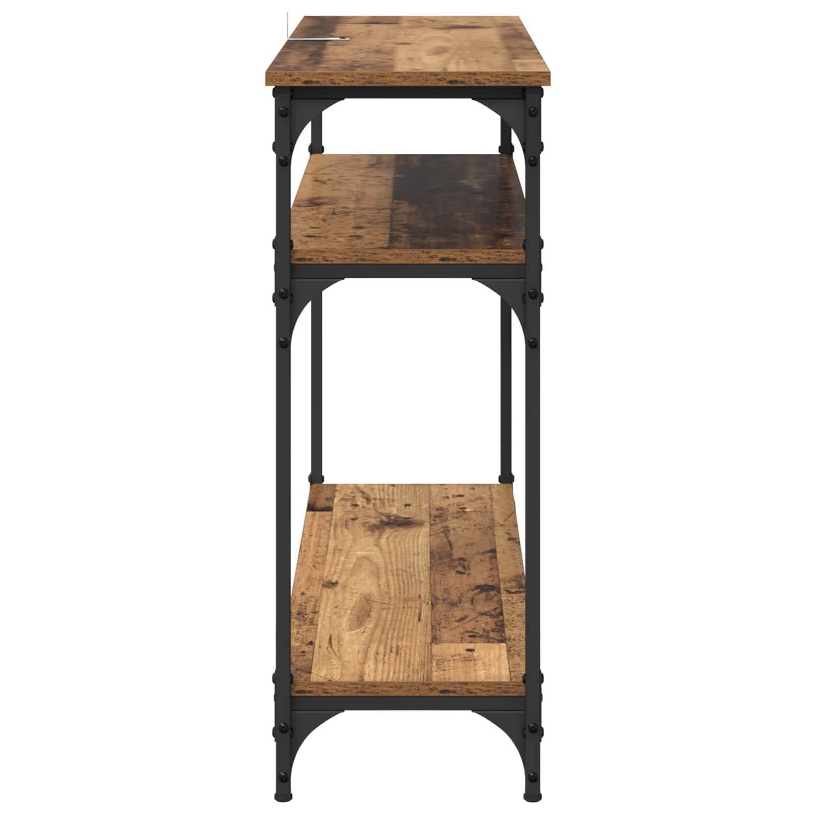 Tavolo consolle con lo scaffale Legno vecchio 100 x 29 x 75 cm | homemem39