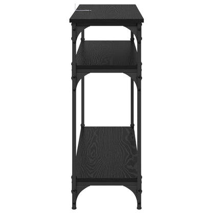 Tavolo consolle Rovere Nero 100 x 29 x 75 cm Legno multistrato | homemem39