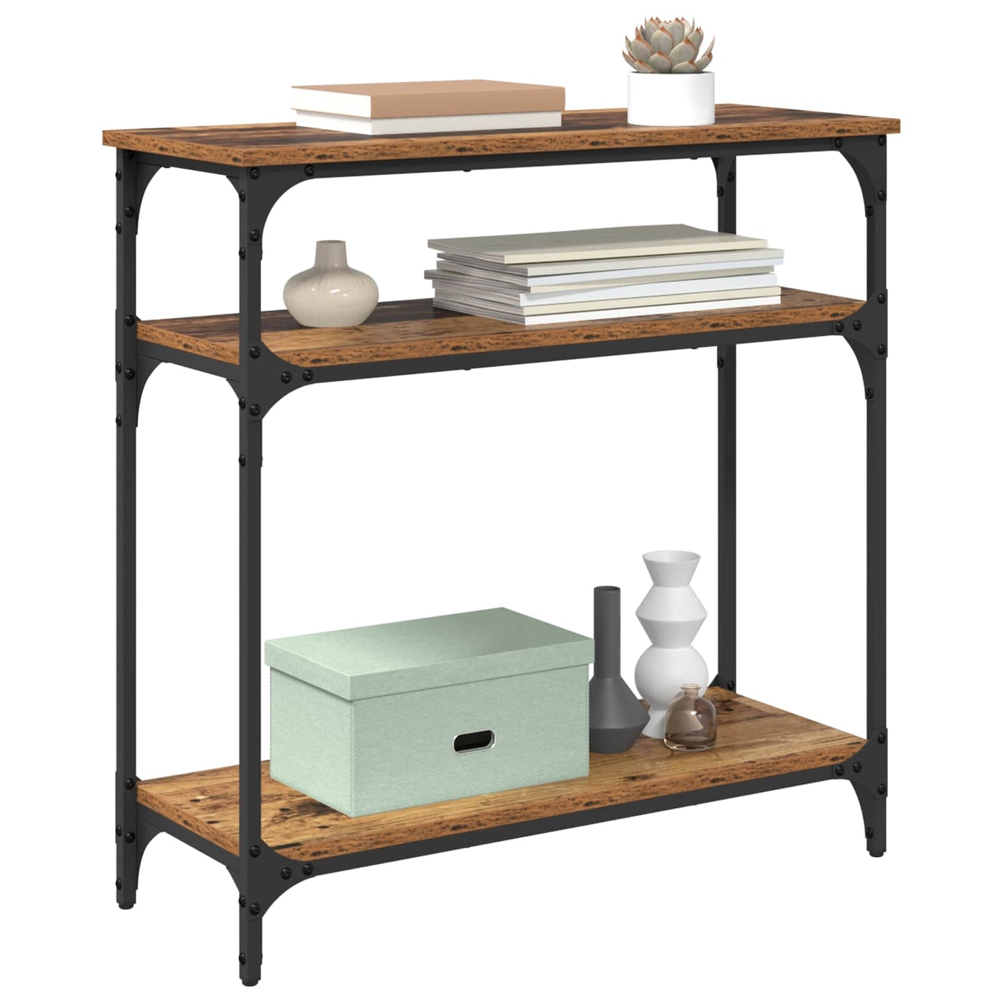 Tavolo consolle Legno vecchio 75 x 29 x 75 cm Legno multistrato | homemem39