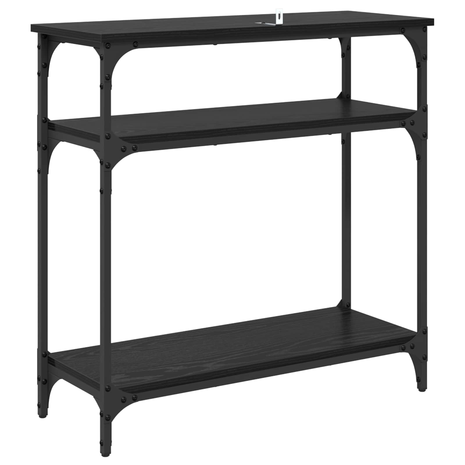 Tavolo consolle Rovere Nero 75 x 29 x 75 cm Legno multistrato | homemem39