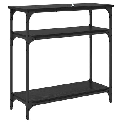 Tavolo consolle Rovere Nero 75 x 29 x 75 cm Legno multistrato | homemem39