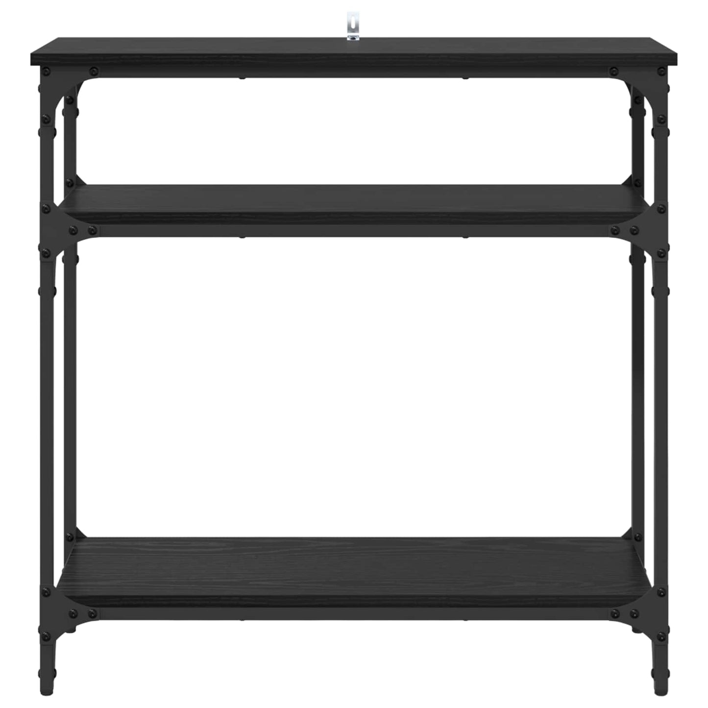 Tavolo consolle Rovere Nero 75 x 29 x 75 cm Legno multistrato | homemem39