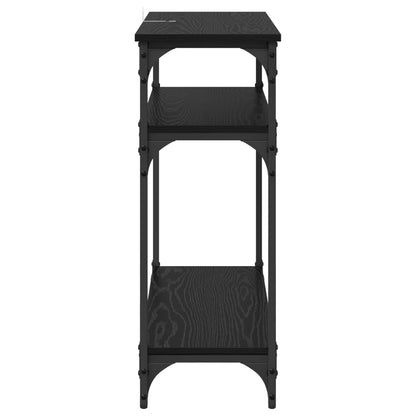 Tavolo consolle Rovere Nero 75 x 29 x 75 cm Legno multistrato | homemem39