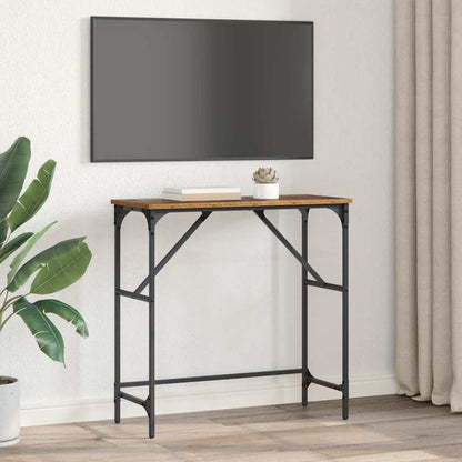 Tavolo consolle Legno vecchio 75 x 32 x 75 cm Legno multistrato