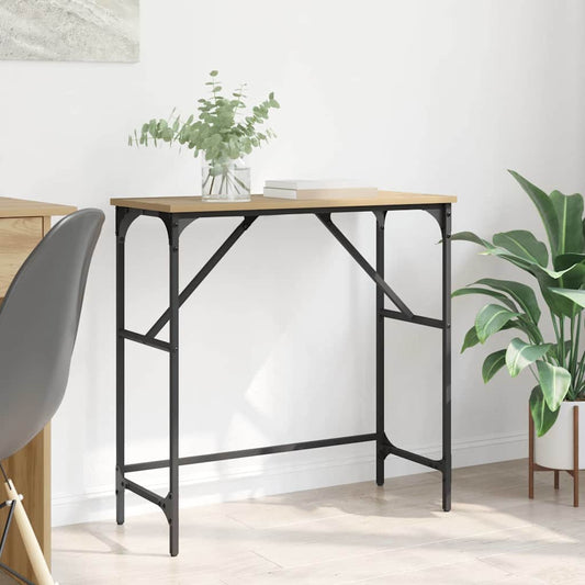 Tavolo consolle rovere artigianale 75 x 32 x 75 cm