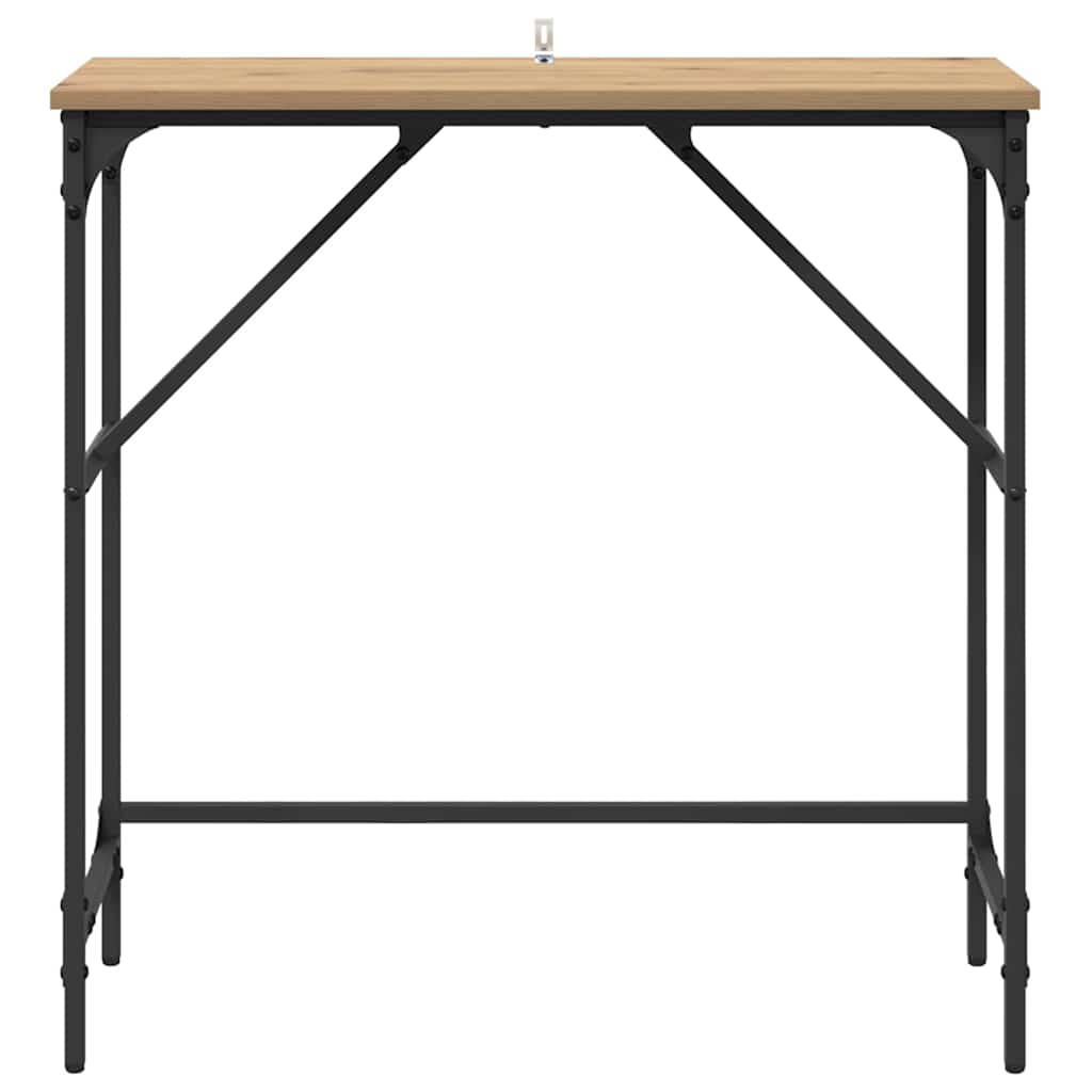 Tavolo consolle rovere artigianale 75 x 32 x 75 cm