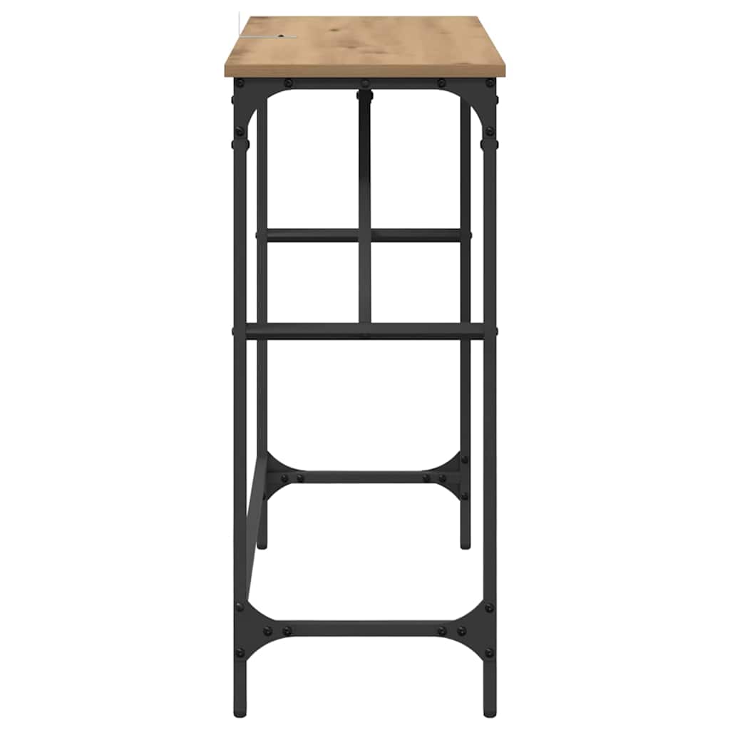 Tavolo consolle rovere artigianale 75 x 32 x 75 cm