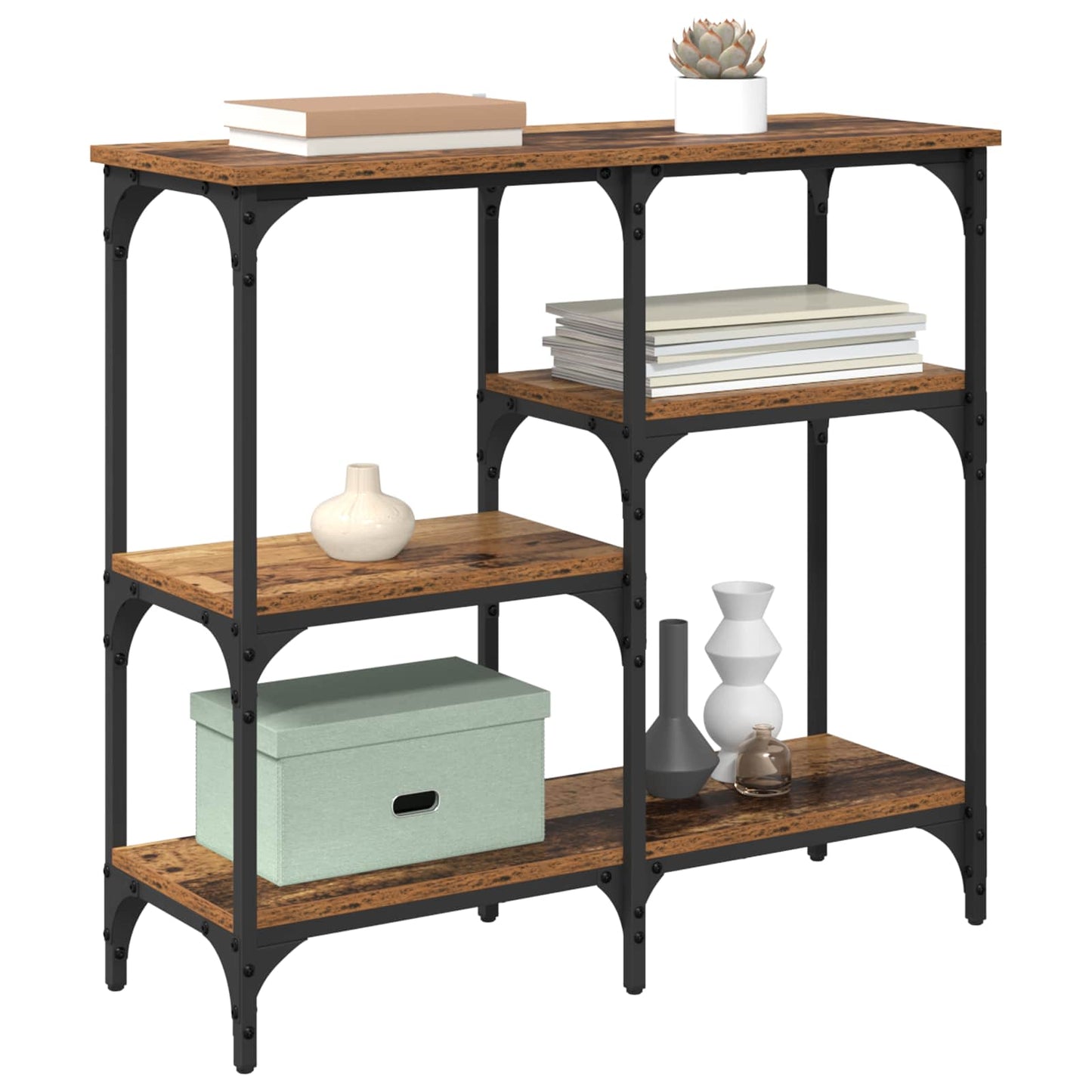 Tavolo consolle Legno vecchio 80 x 29 x 75 cm Legno multistrato