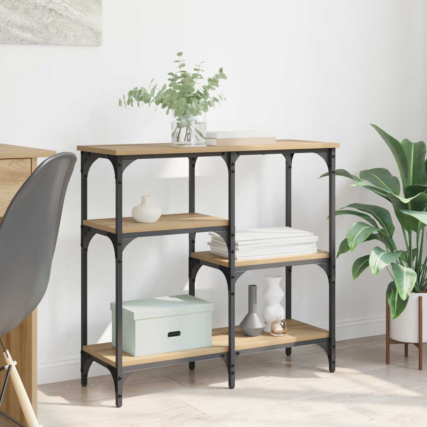 Tavolo consolle Rovere artigianale 80 x 29 x 75 cm