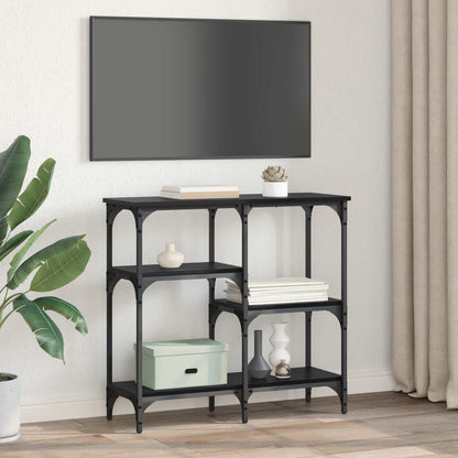 Tavolo consolle Rovere Nero 80 x 29 x 75 cm Legno multistrato | homemem39