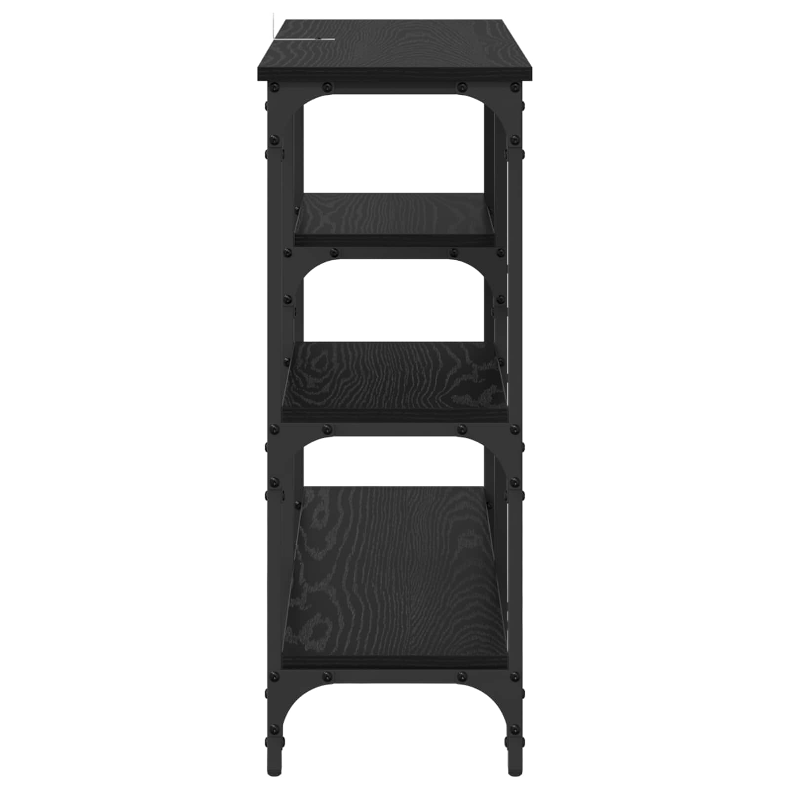 Tavolo consolle Rovere Nero 80 x 29 x 75 cm Legno multistrato | homemem39