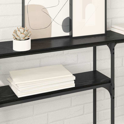 TavoloConsolle Rovere nero 145x22.5x75cm Legno multistrato