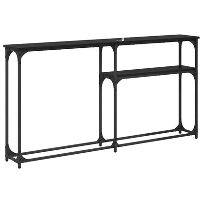 TavoloConsolle Rovere nero 145x22.5x75cm Legno multistrato