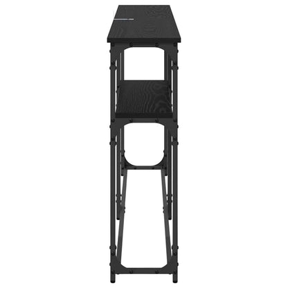 TavoloConsolle Rovere nero 145x22.5x75cm Legno multistrato