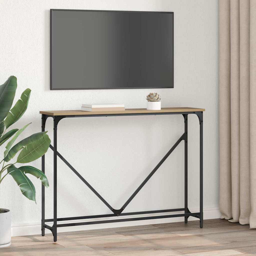 Tavolo consolle rovere artigianale 102 x 22.5 x 75 cm
