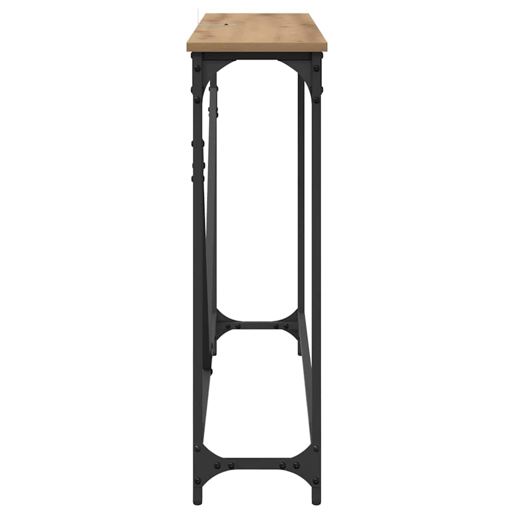 Tavolo consolle rovere artigianale 102 x 22.5 x 75 cm