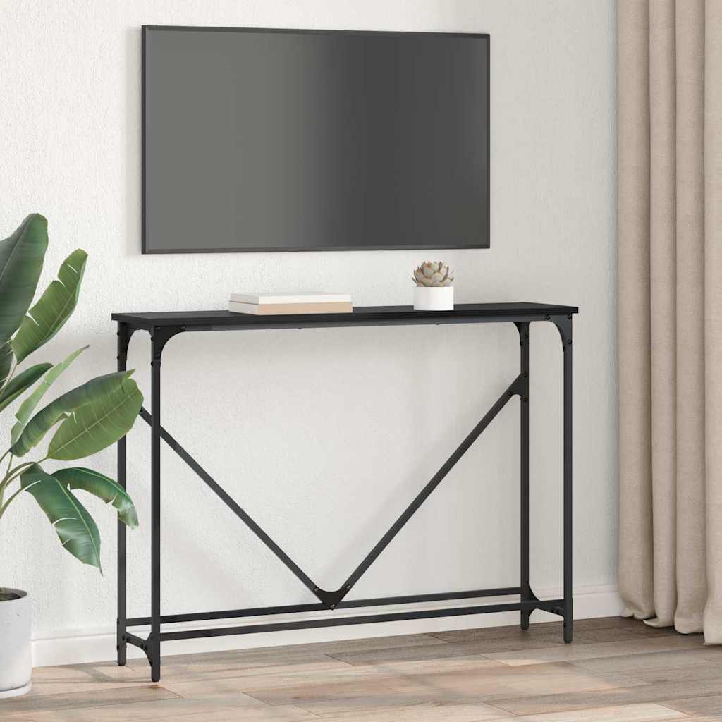Tavolo consolle Rovere nero 102 x 22.5 x 75 cm