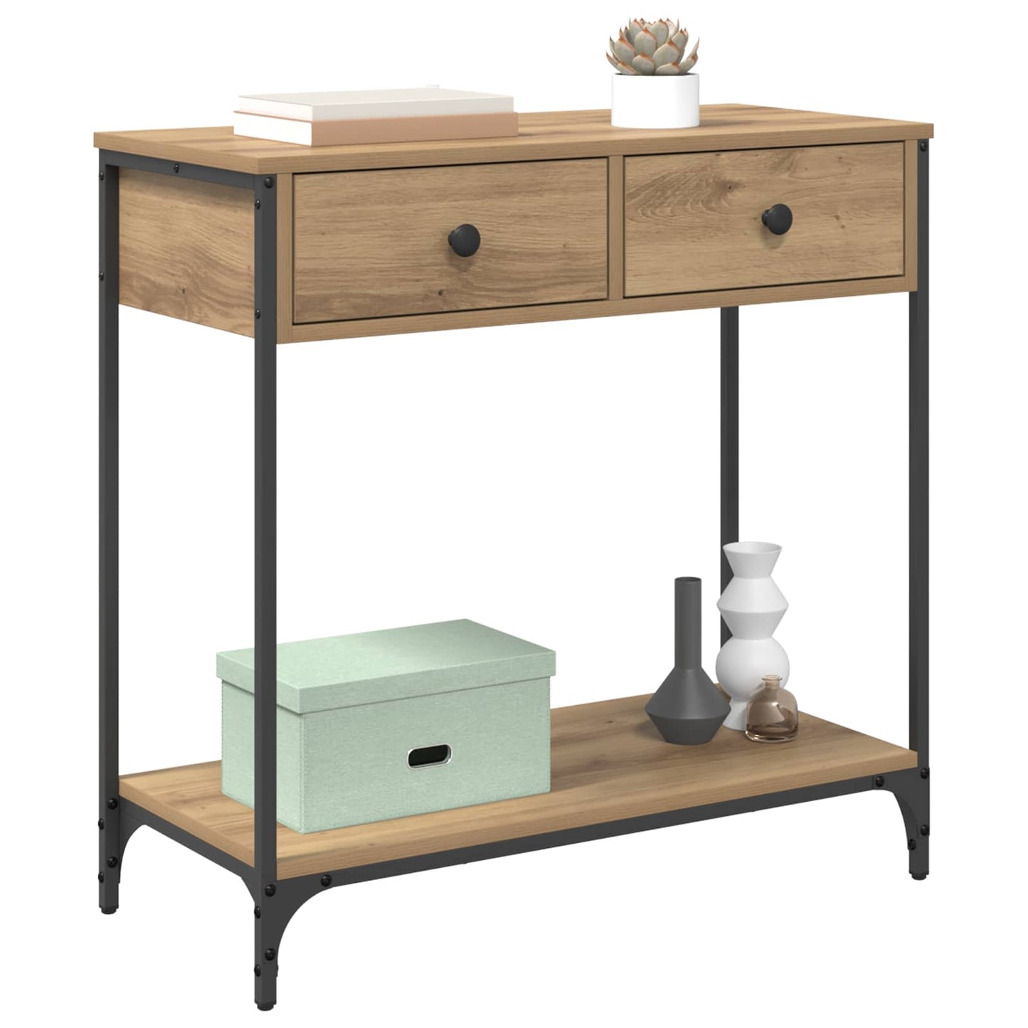 Tavolo consolle Rovere artigianale 75 x 34,5 x 75 cm | homemem39