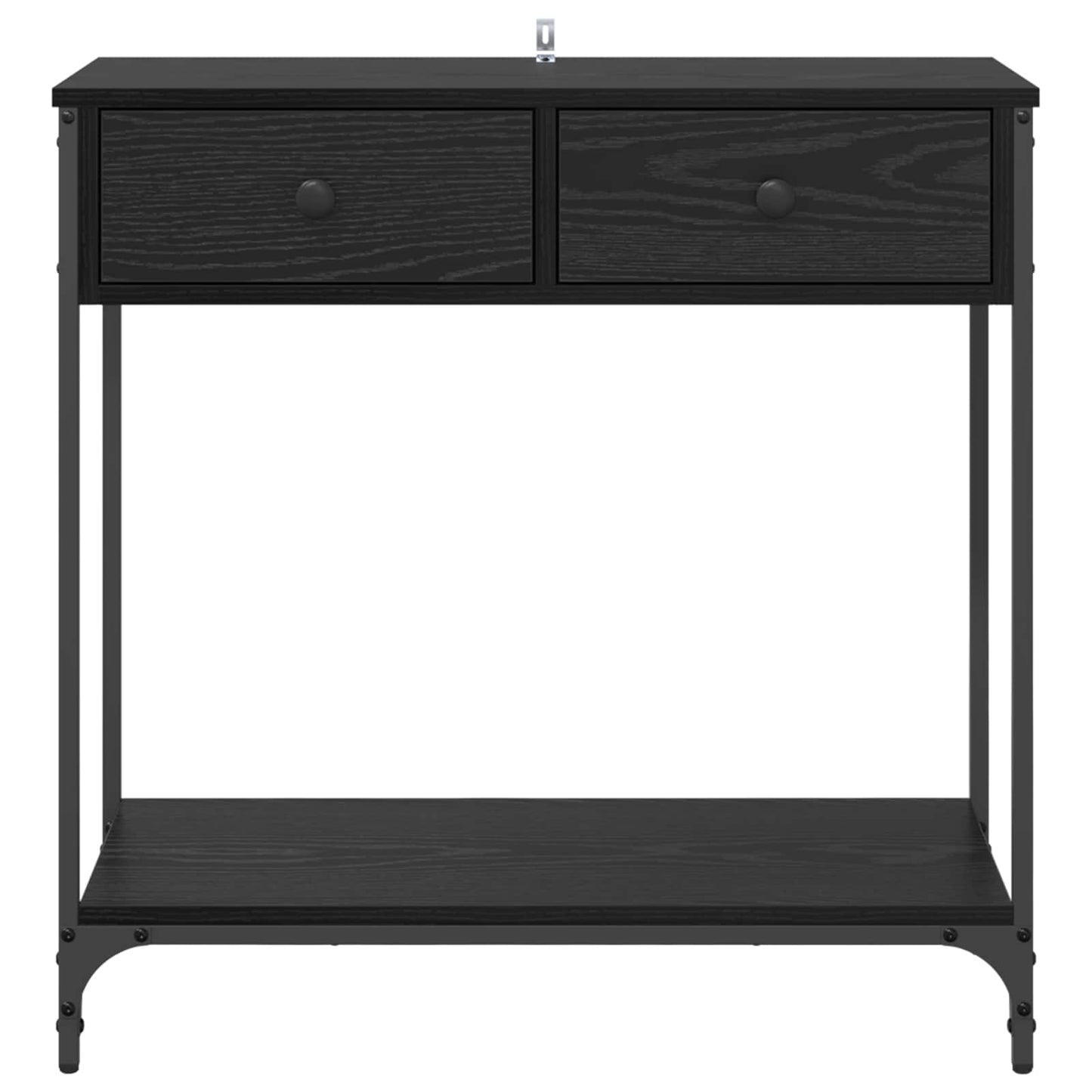 Tavolo consolle Rovere Nero 75 x 34,5 x 75 cm Legno multistrato | homemem39
